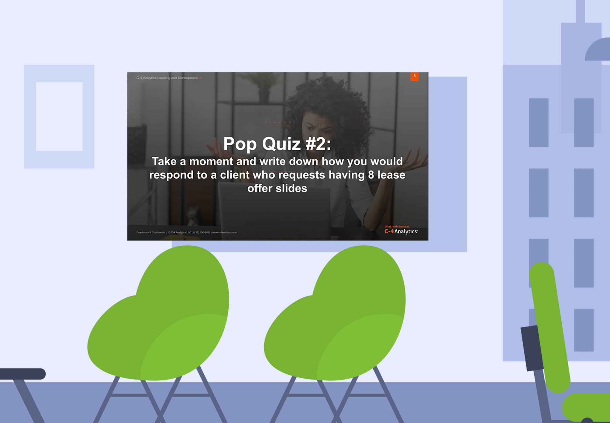 A presentation slide showcasing a pop quiz about writing a good quality design task
