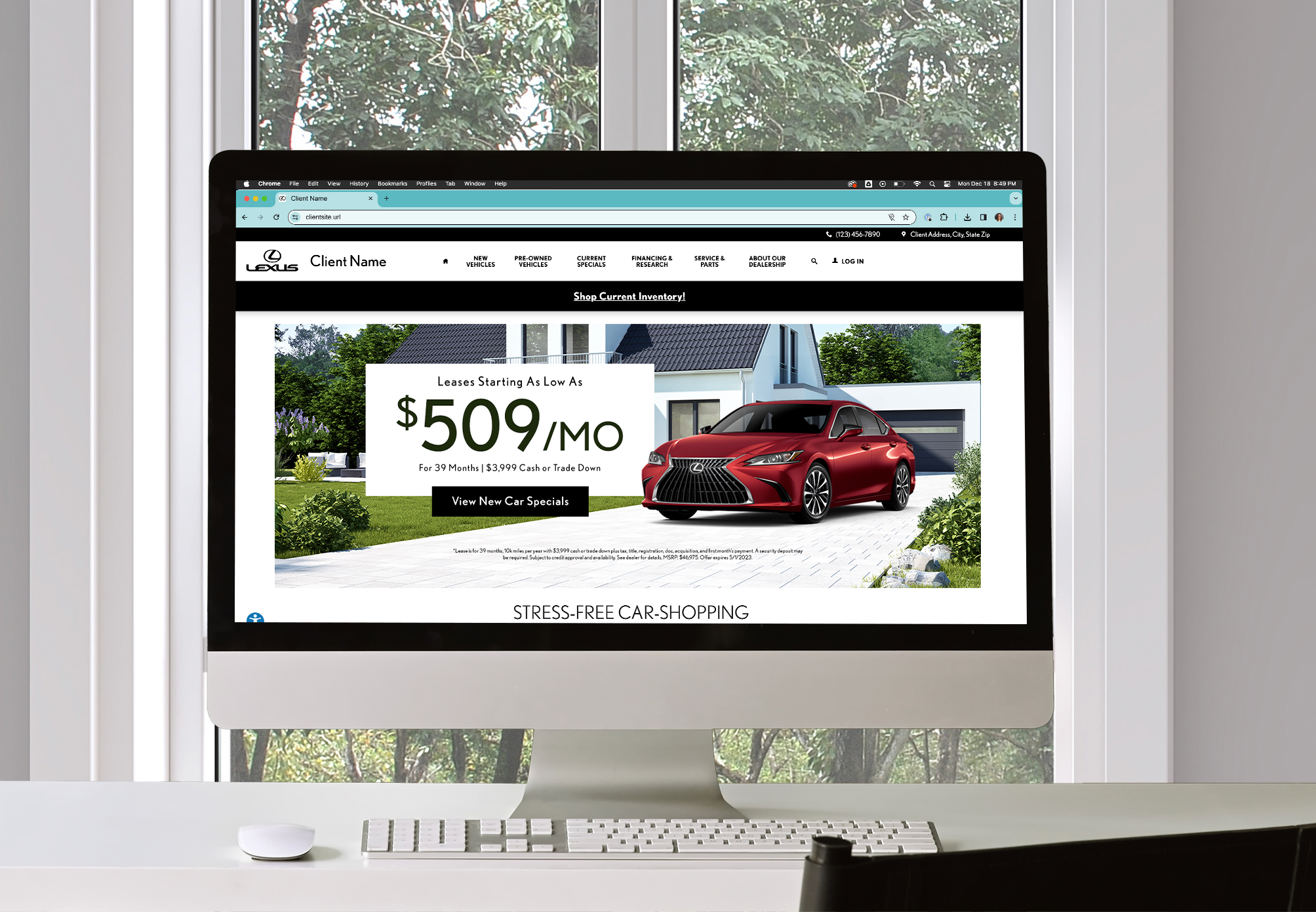 Desktop Slide with a spring theme advertising vehicle specials